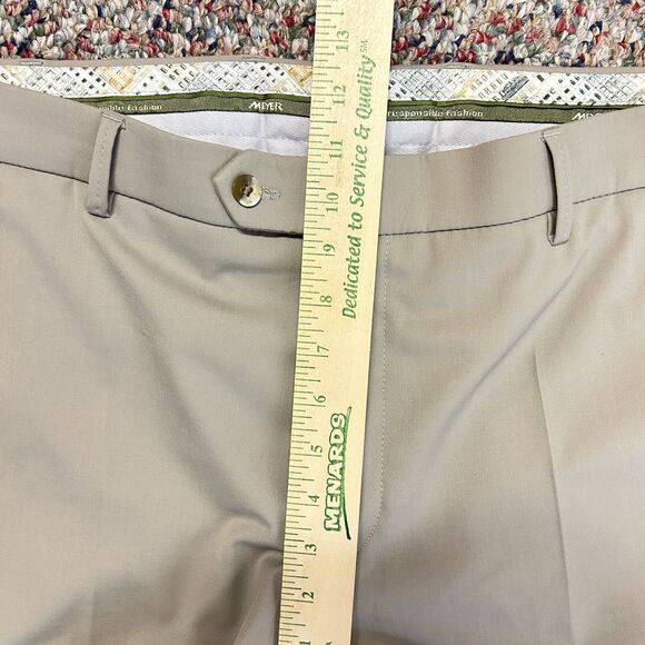 Meyer Bonn Tan Performance Modern Fit Luxury European Chino Pants Size 40 X 33 - Picture 14 of 16